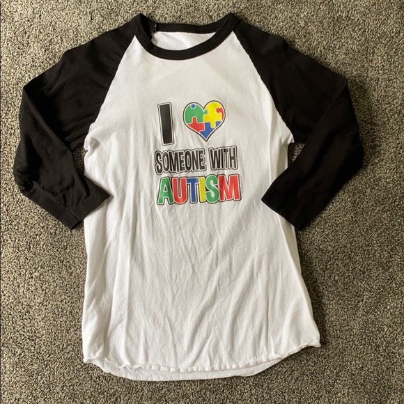Tops - Autism baseball tee